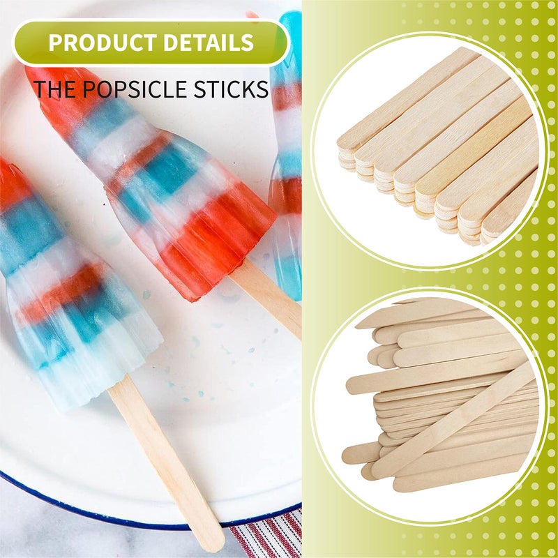 KTOJOY 8 100Pcs Jumbo Wooden Craft Sticks Wooden Popsicle Craft Sticks Stick Treat Sticks Ice Pop Sticks for DIY Crafts Home Art Projects  Classroom Art Supplies - Image 4